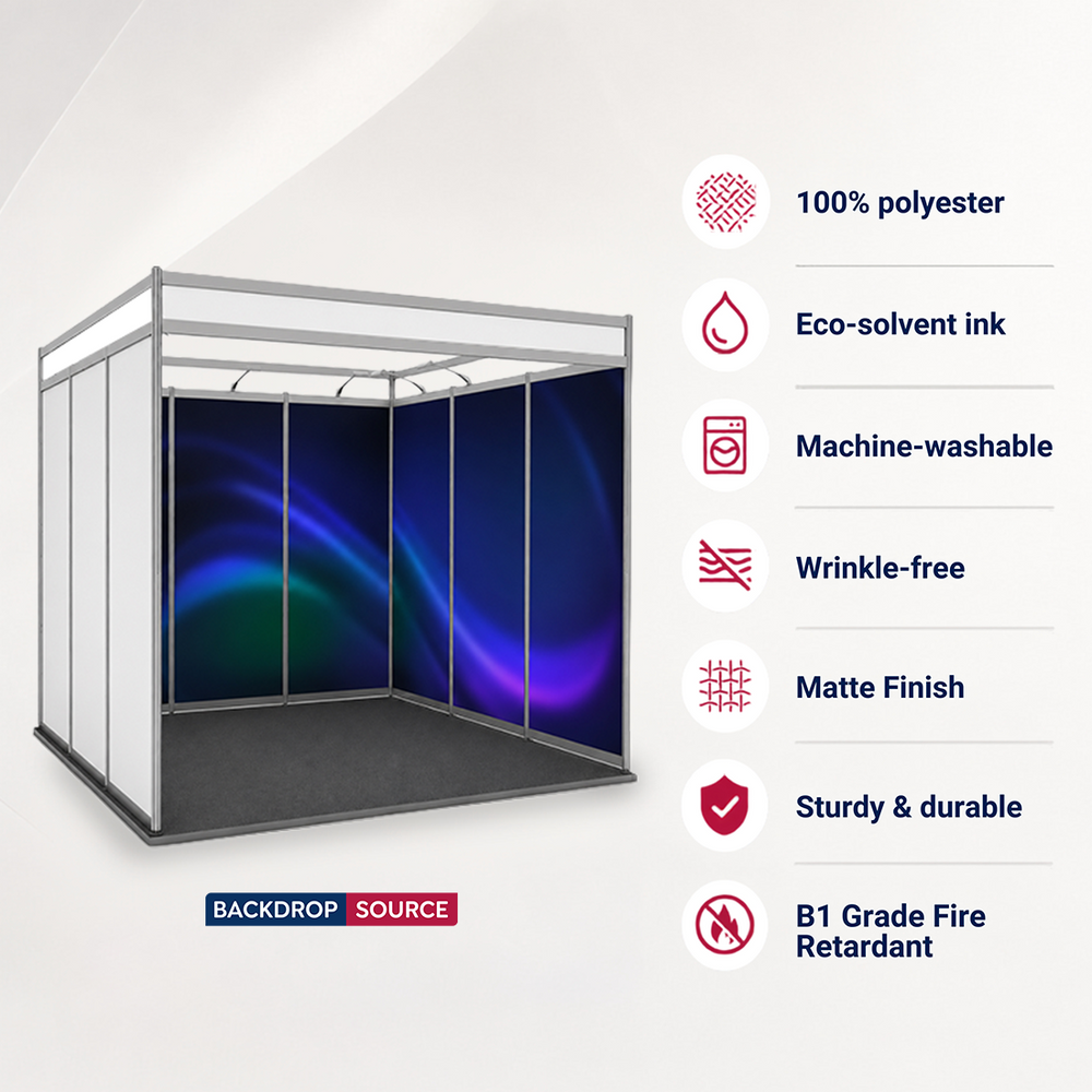 Shell Scheme Exhibition Graphics for 10ft Wide x 10ft Depth Booth