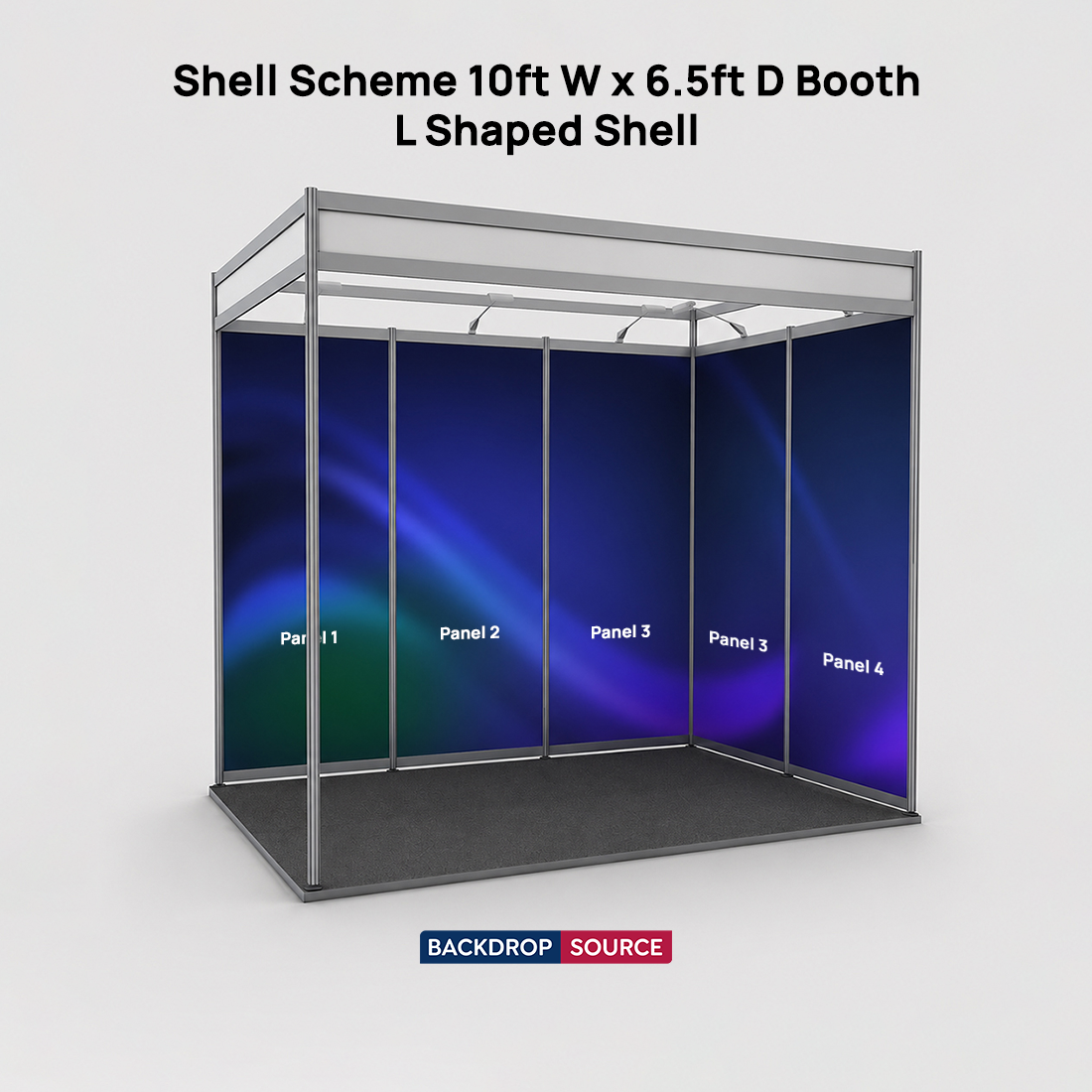 Shell Scheme Exhibition Graphics for 10ft Wide x 6.5ft Depth Booth
