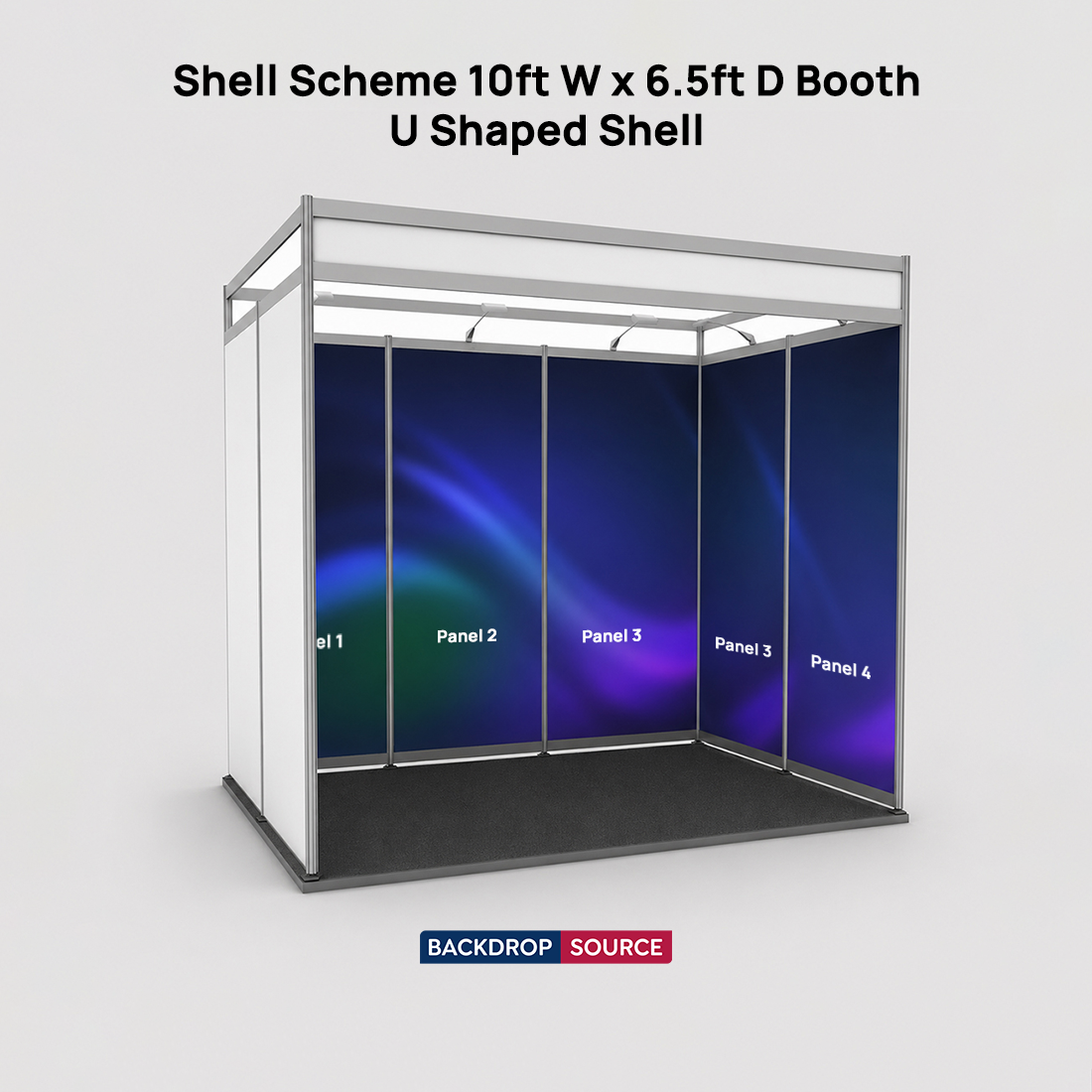 Shell Scheme Exhibition Graphics for 10ft Wide x 6.5ft Depth Booth