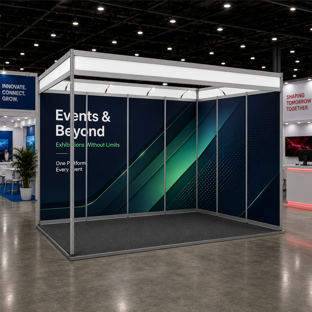 Shell Scheme Exhibition Graphics for 13.2ft Wide x 10ft Depth Booth