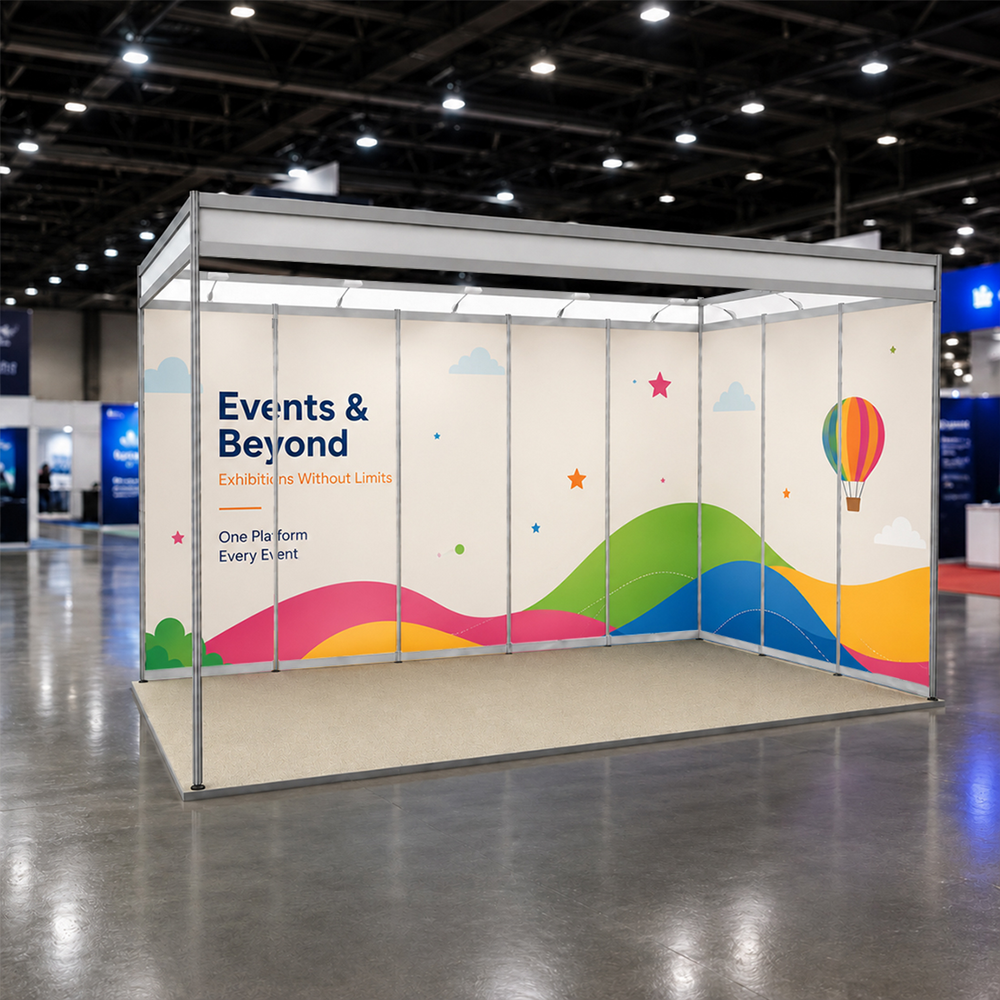 Shell Scheme Exhibition Graphics for 16.4ft Wide x 10ft Depth Booth