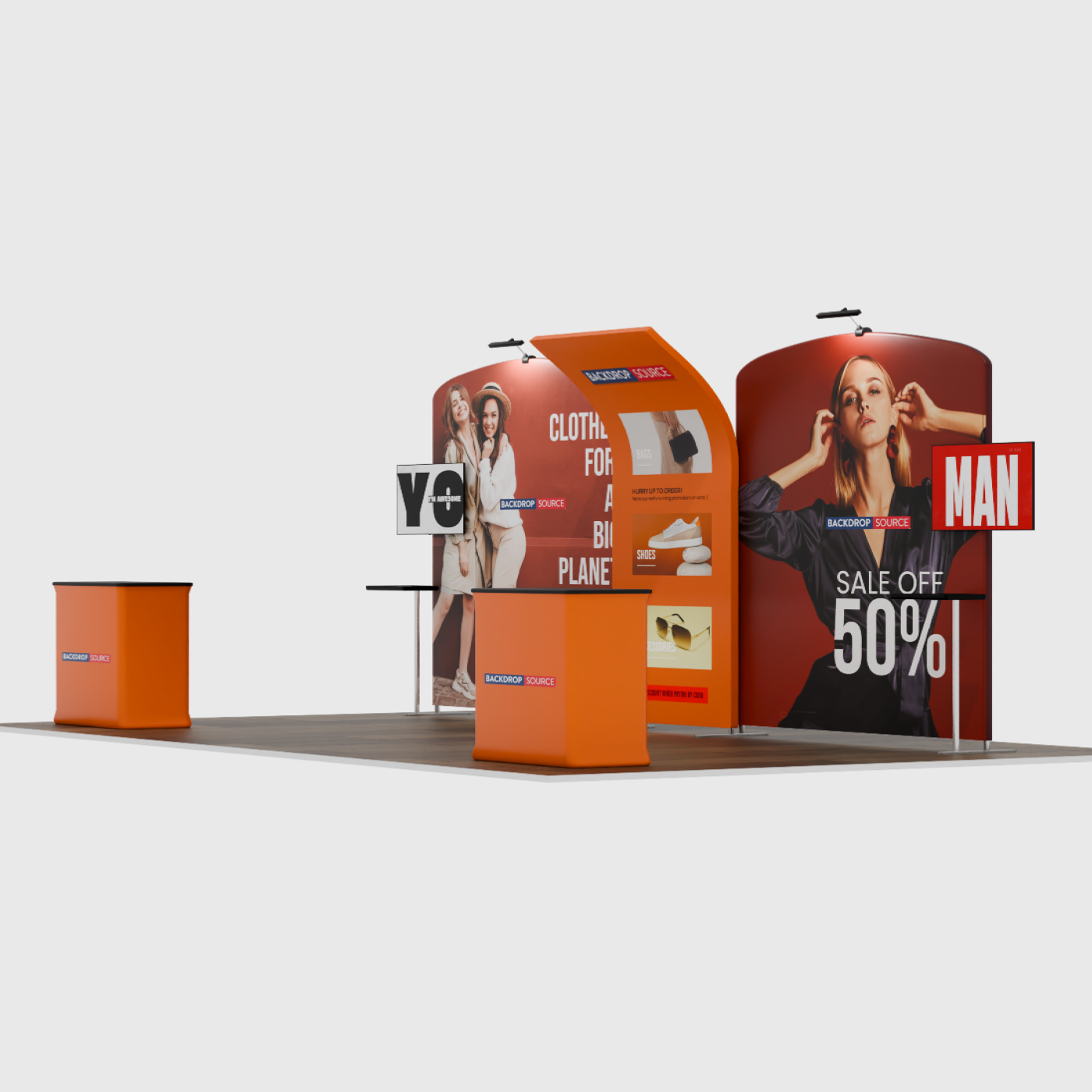 Portable Exhibit Display 20ft x 10ft - Model 9