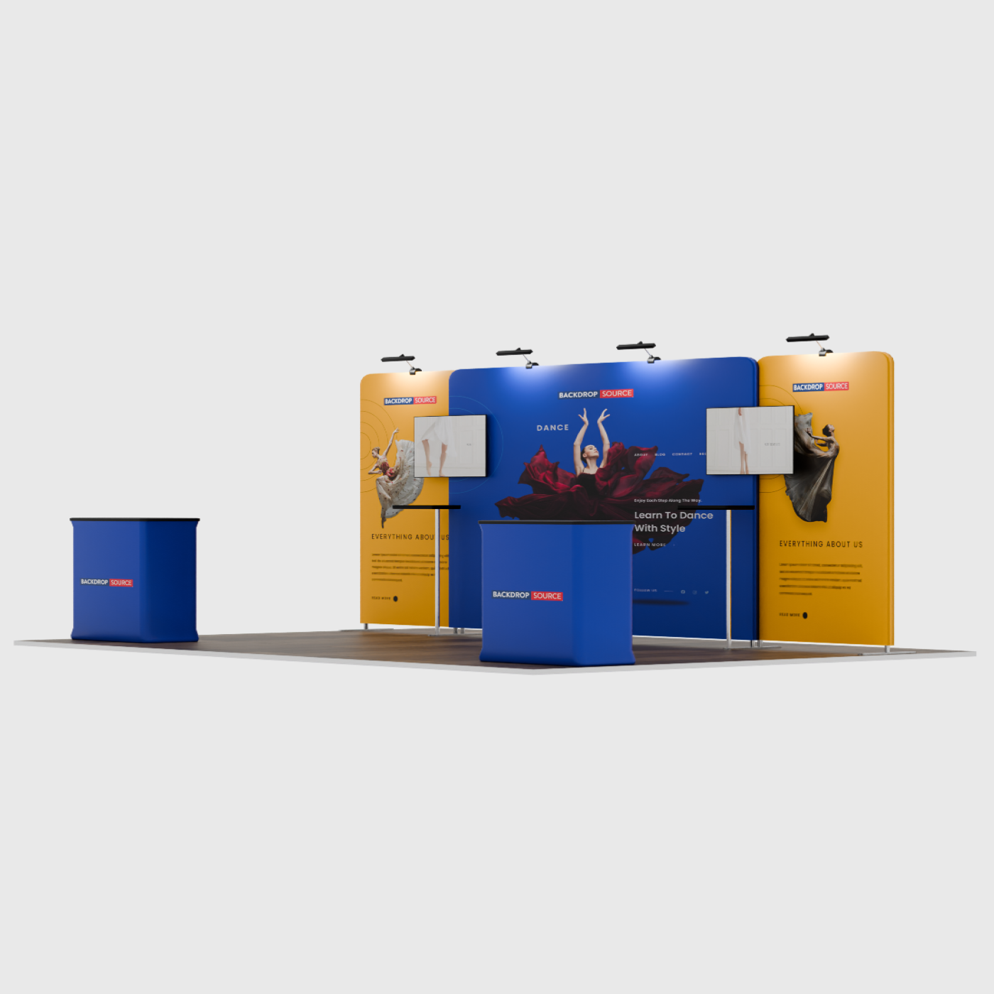 Portable Exhibit Display 20ft x 10ft - Model 4