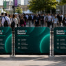 Sidewalk Barrier Display