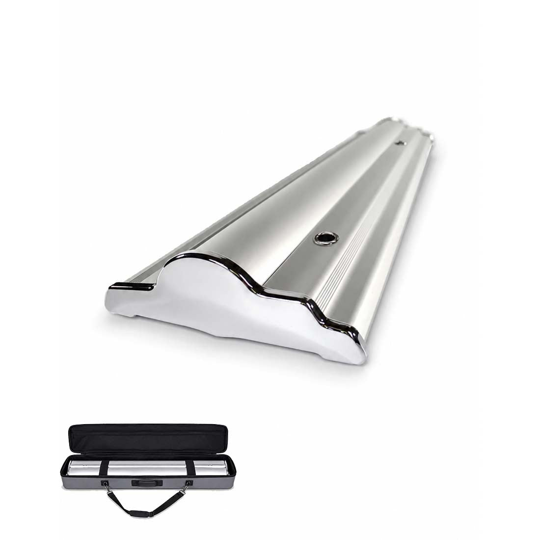 Silver Step Fabric Roll Up Banner