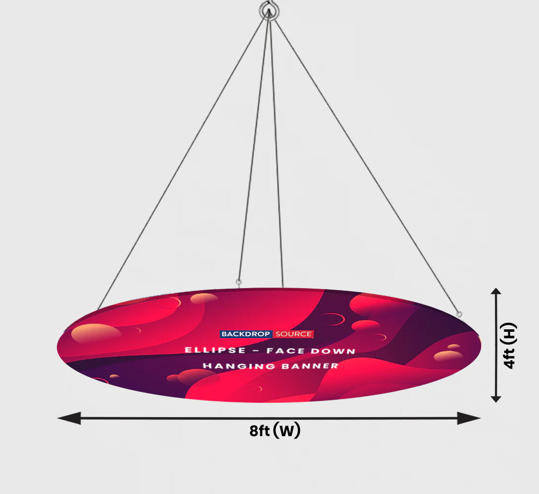 Sky Tube Ellipse Hanging Banner - Face Down
