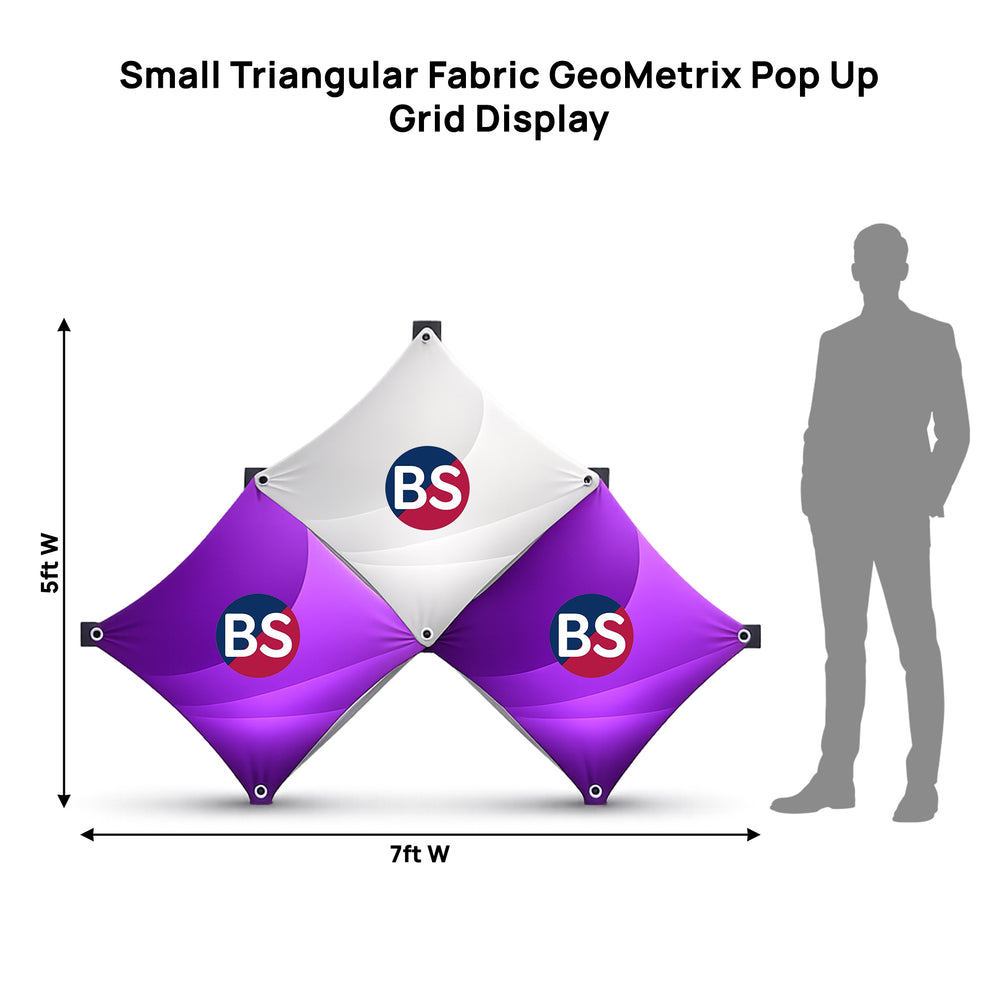 Small Triangular Fabric GeoMetrix Pop Up Grid Display