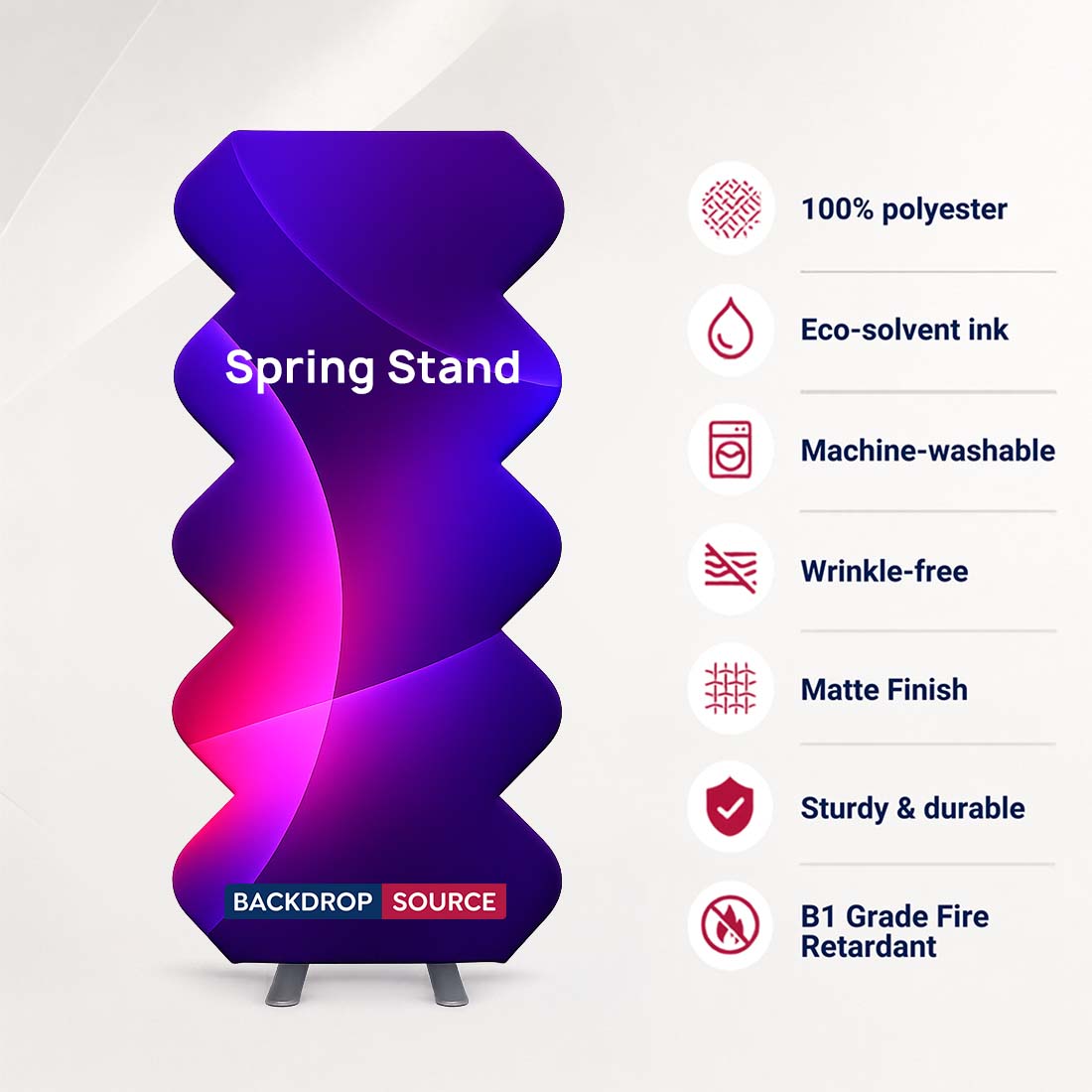 Spring Stand Fabric Backdrop for Events & Parties