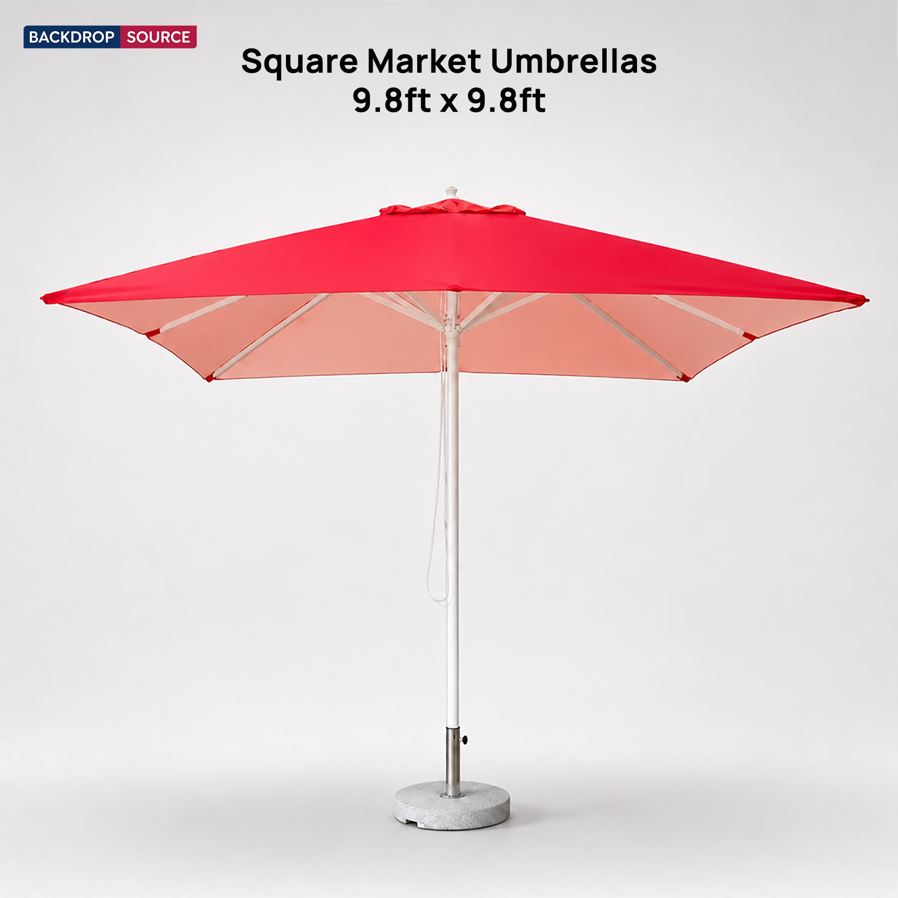 Square Market Umbrellas – 9.8ft x 9.8ft