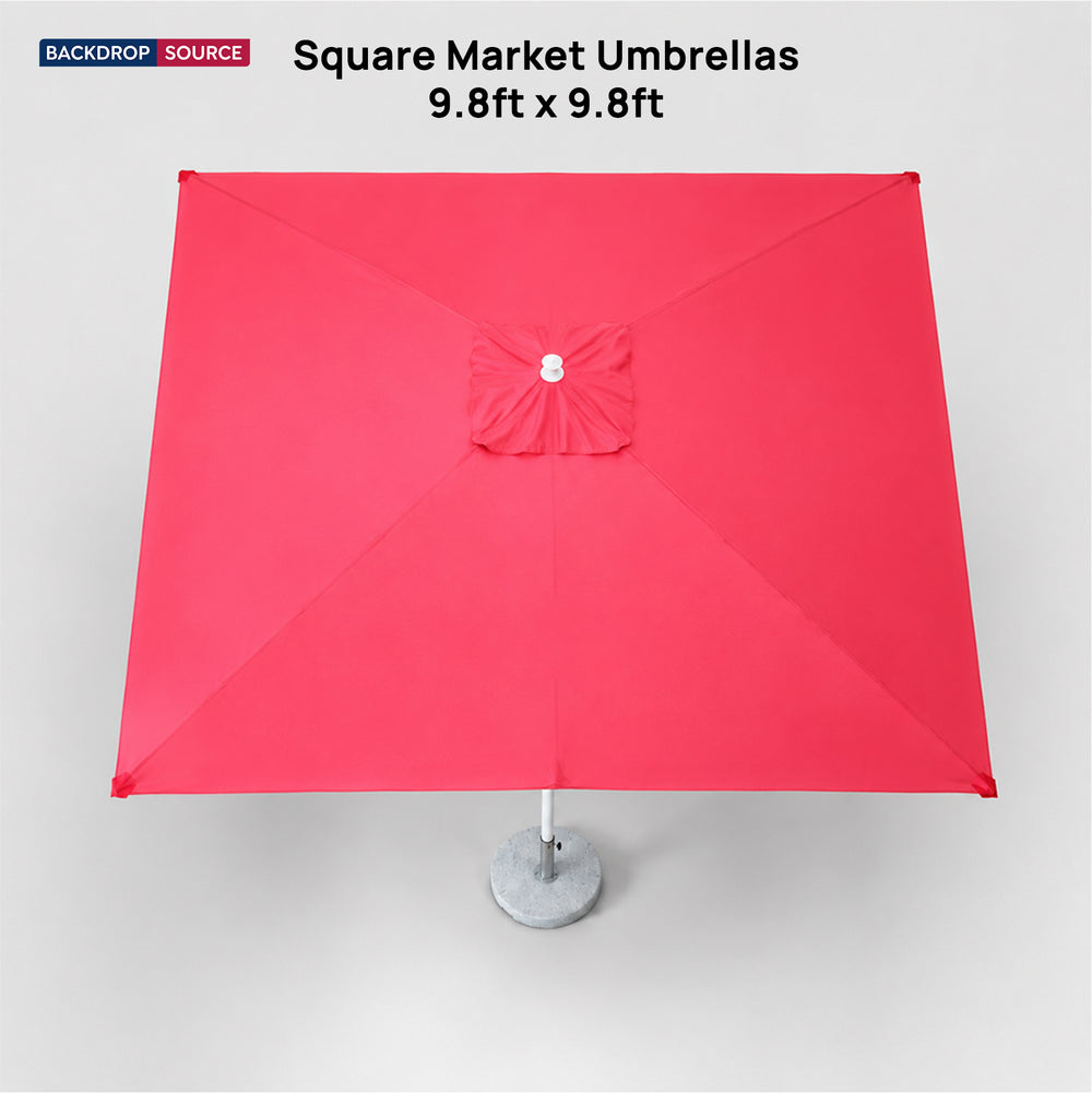 Square Market Umbrellas – 9.8ft x 9.8ft