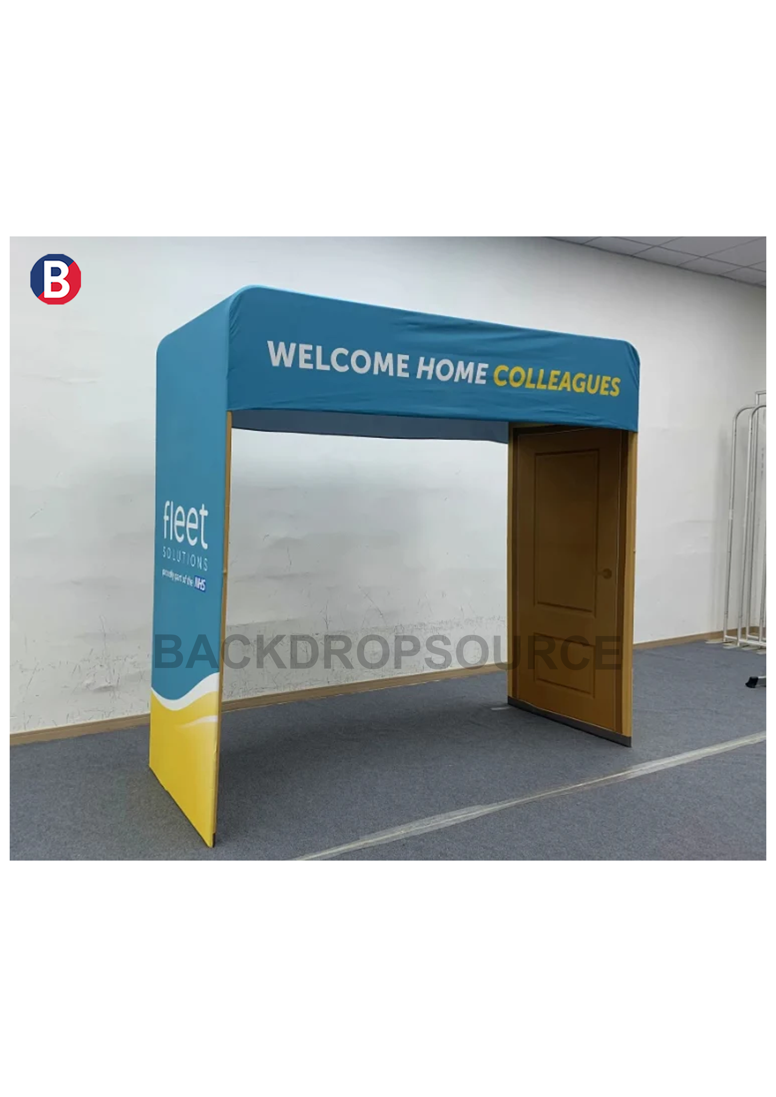 Square Fabric Arch Entrance with Top Header