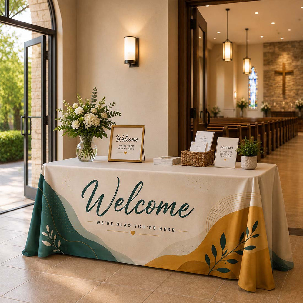 Church Standard Check-In Table Cover