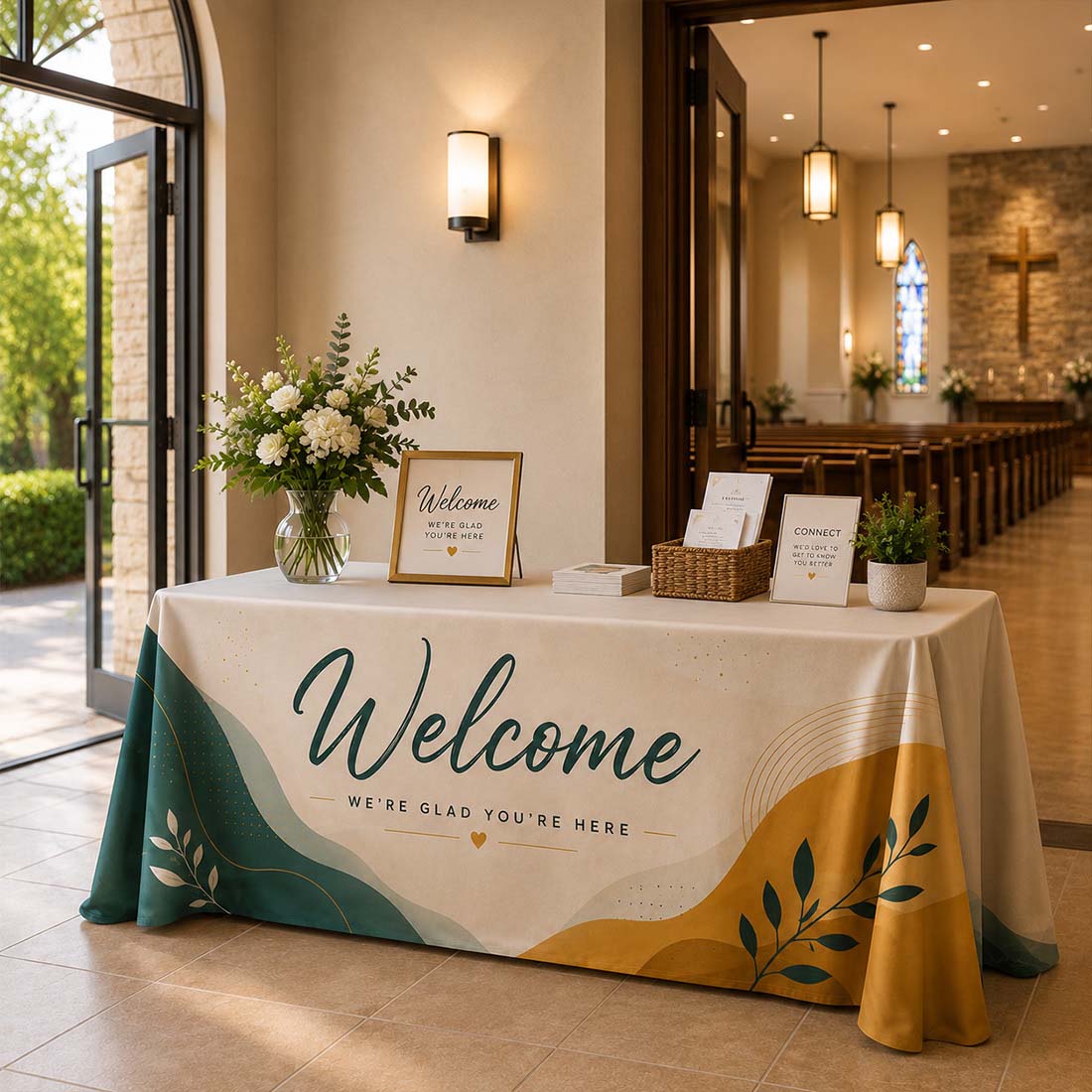 Church Standard Check-In Table Cover