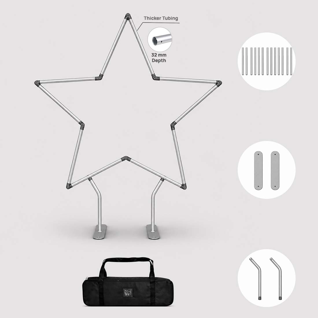 Star-Shaped Pentagram Event Backdrop Wall