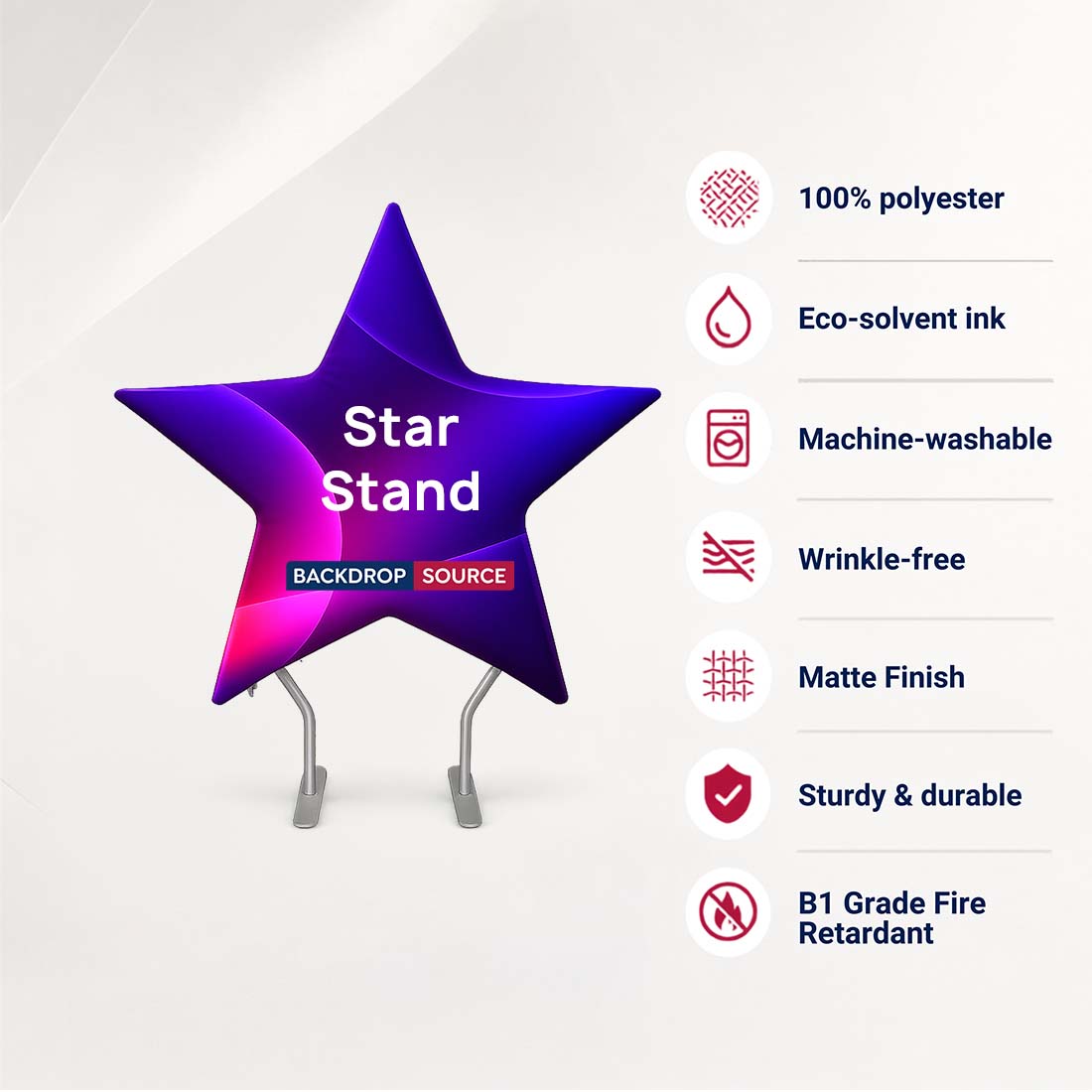 Star-Shaped Pentagram Event Backdrop Wall
