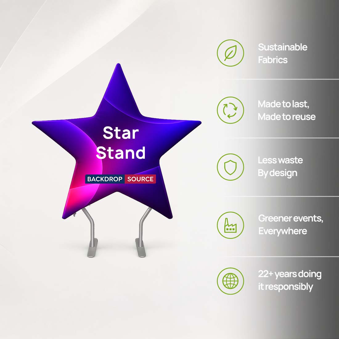 Star-Shaped Pentagram Event Backdrop Wall