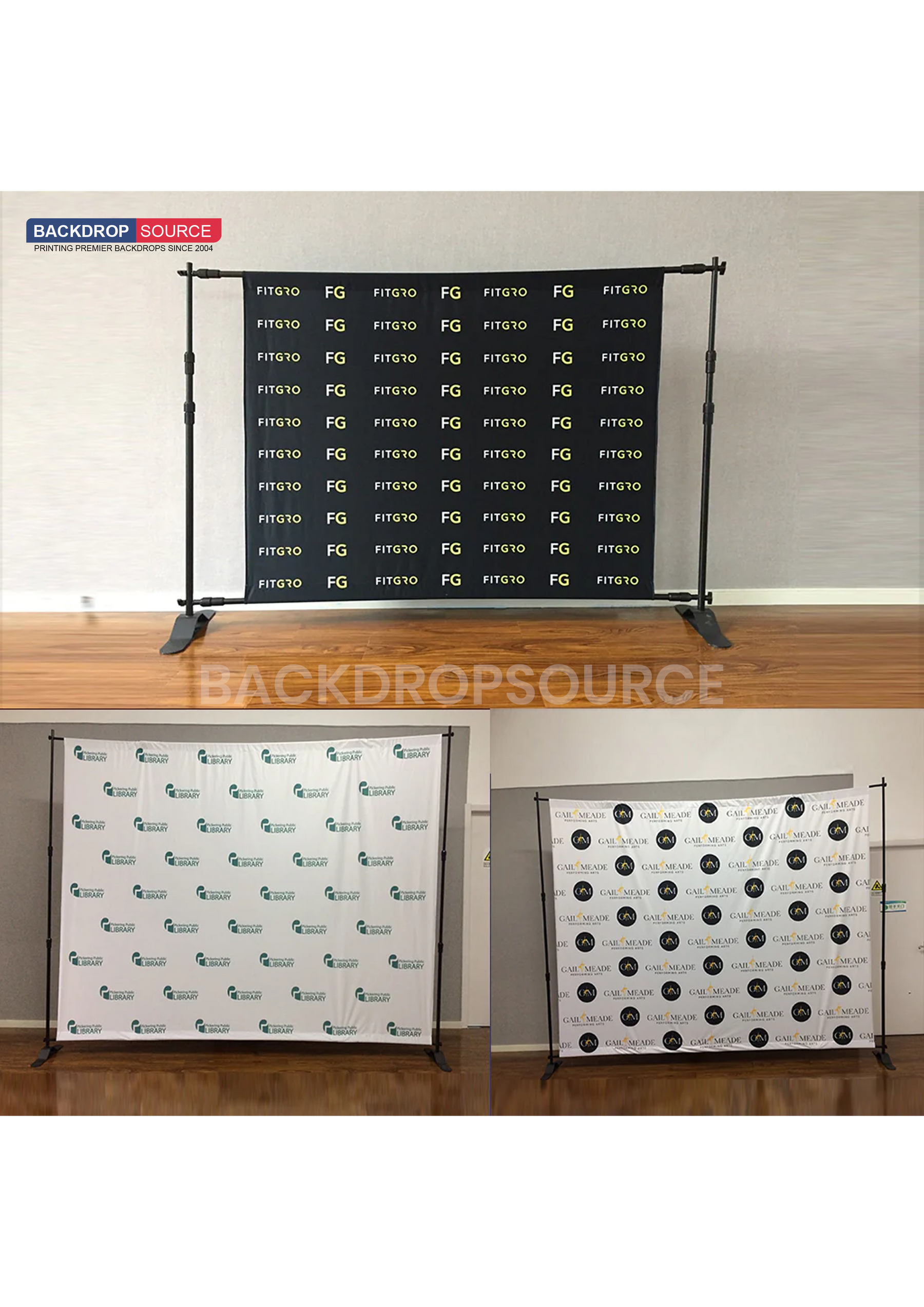 Fondos de pared multimedia para eventos con repetición de pasos