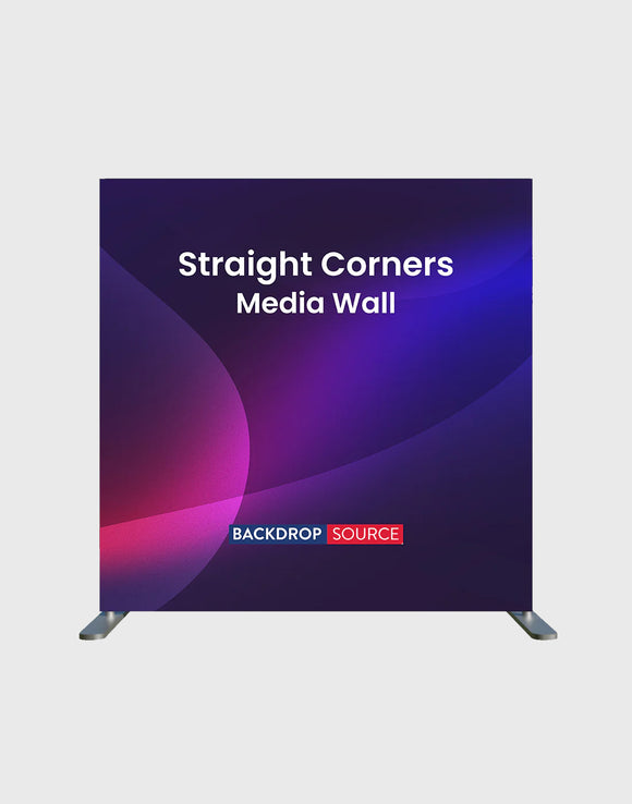 Straight Tension Media Wall - Straight Corners