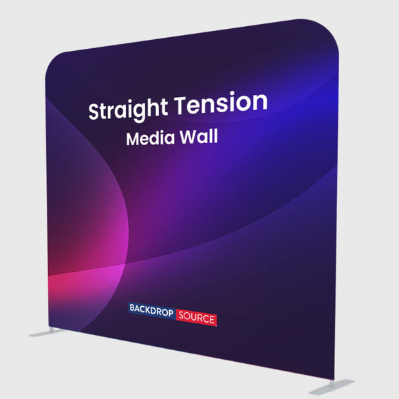 Straight Tension Fabric Backdrop Media Wall