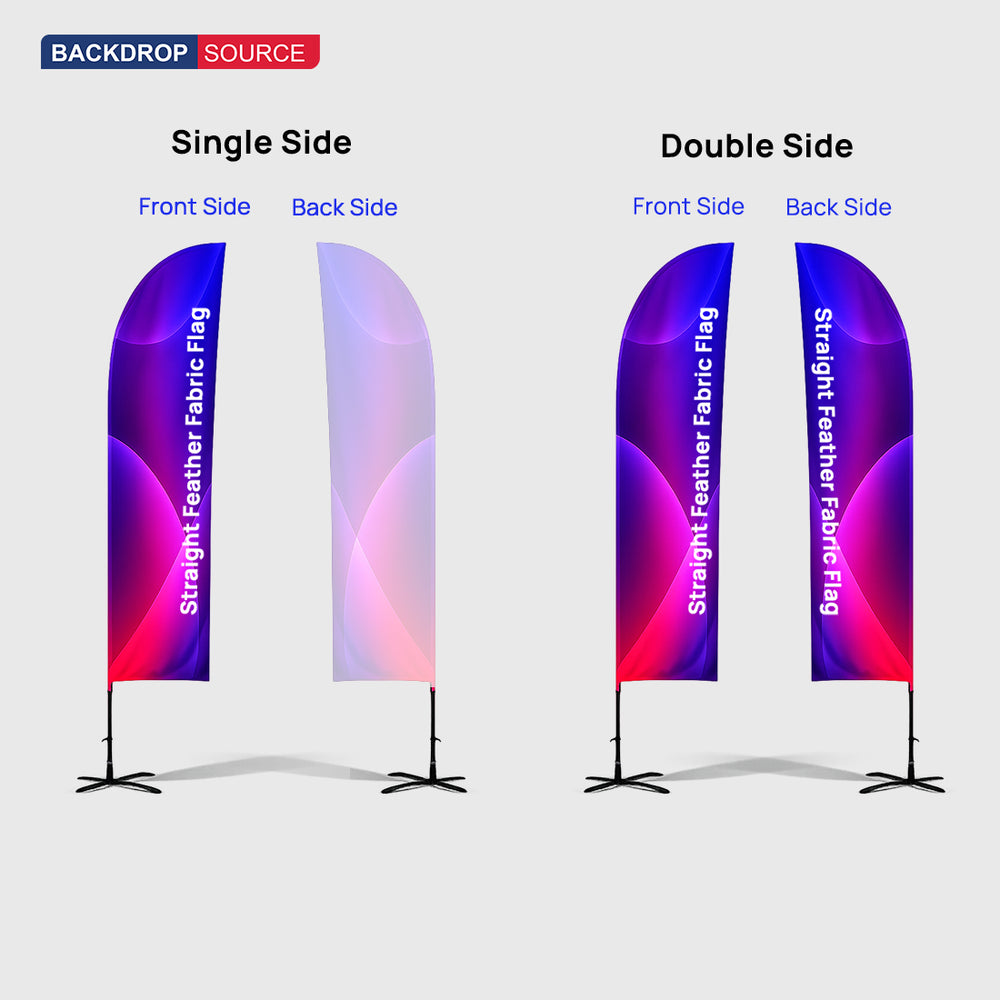 Straight Feather Fabric Flag