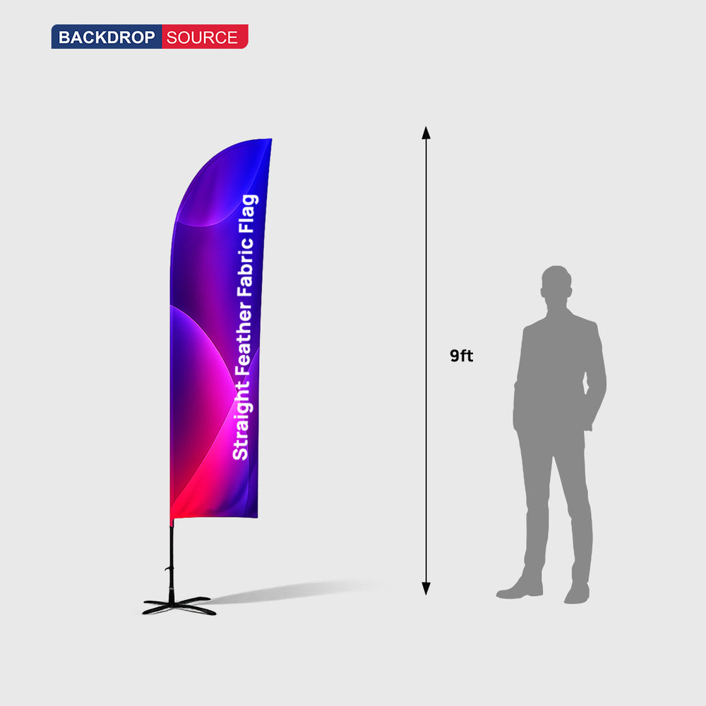 Straight Feather Fabric Flag