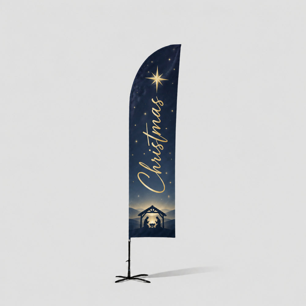 Church Straight Feather Wayfinding Flag