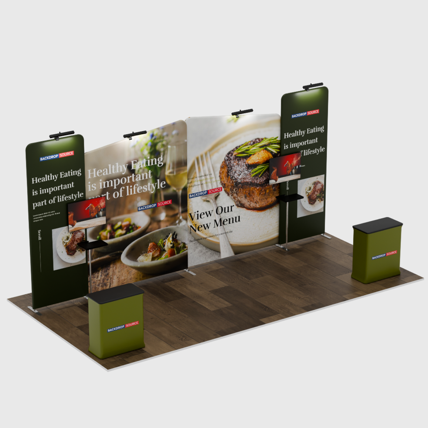 Portable Exhibit Display 20ft x 10ft - Model 1