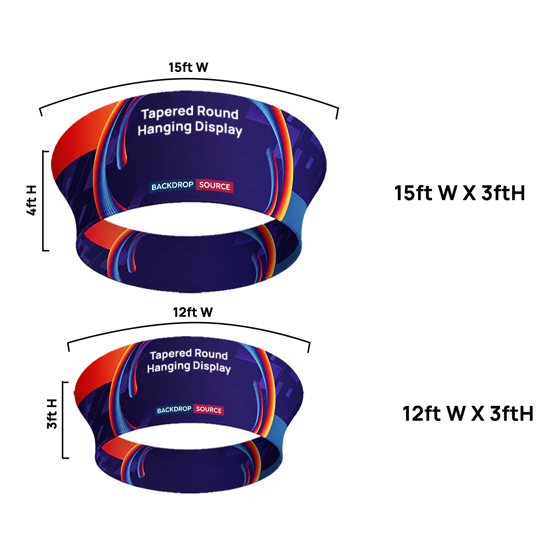 Tapered Round Hanging Display