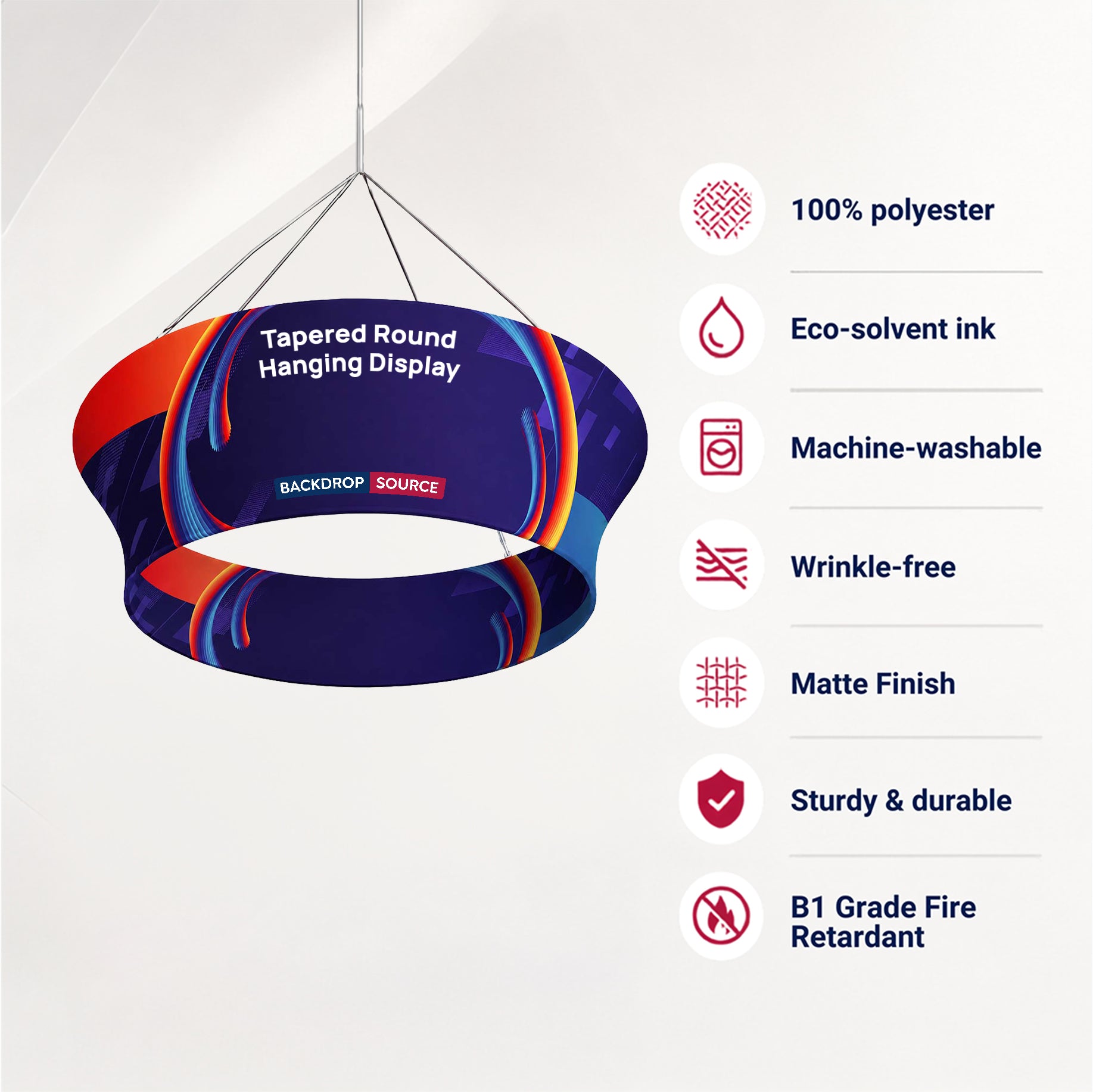 Tapered Round Hanging Display