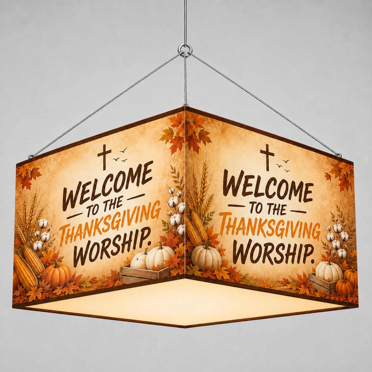 Church Lobby Square Hanging Banner