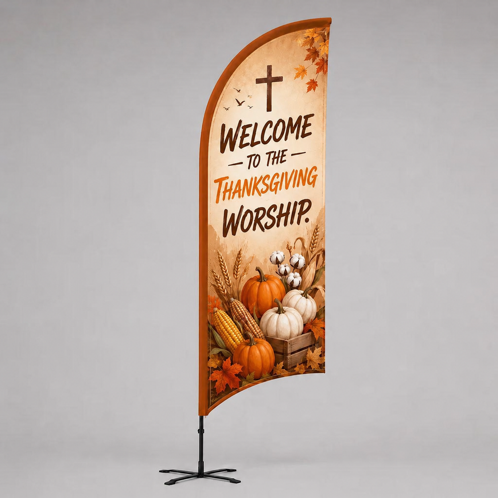 Church Concave Feather Flag