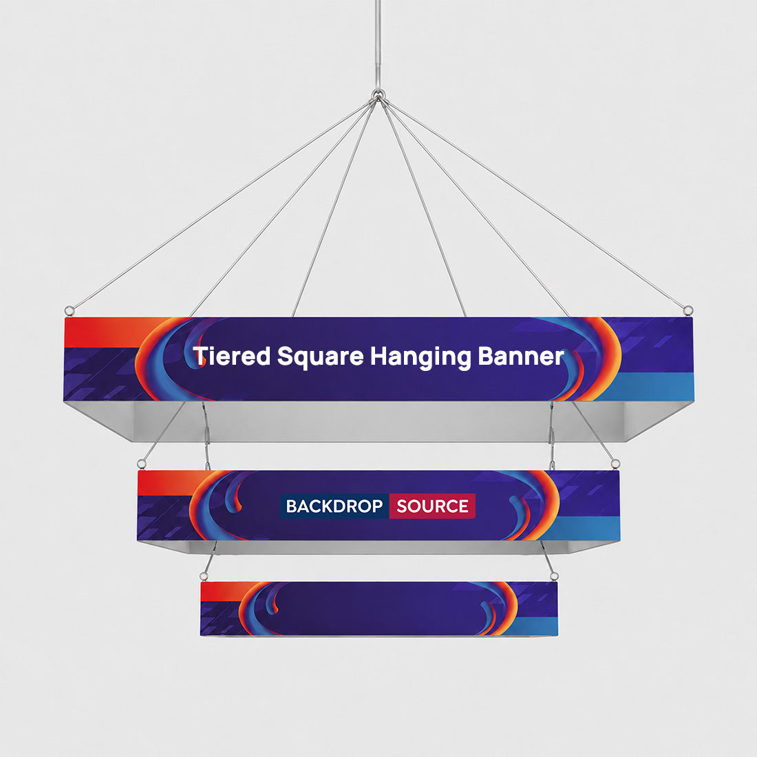 Tiered Square Hanging Banner