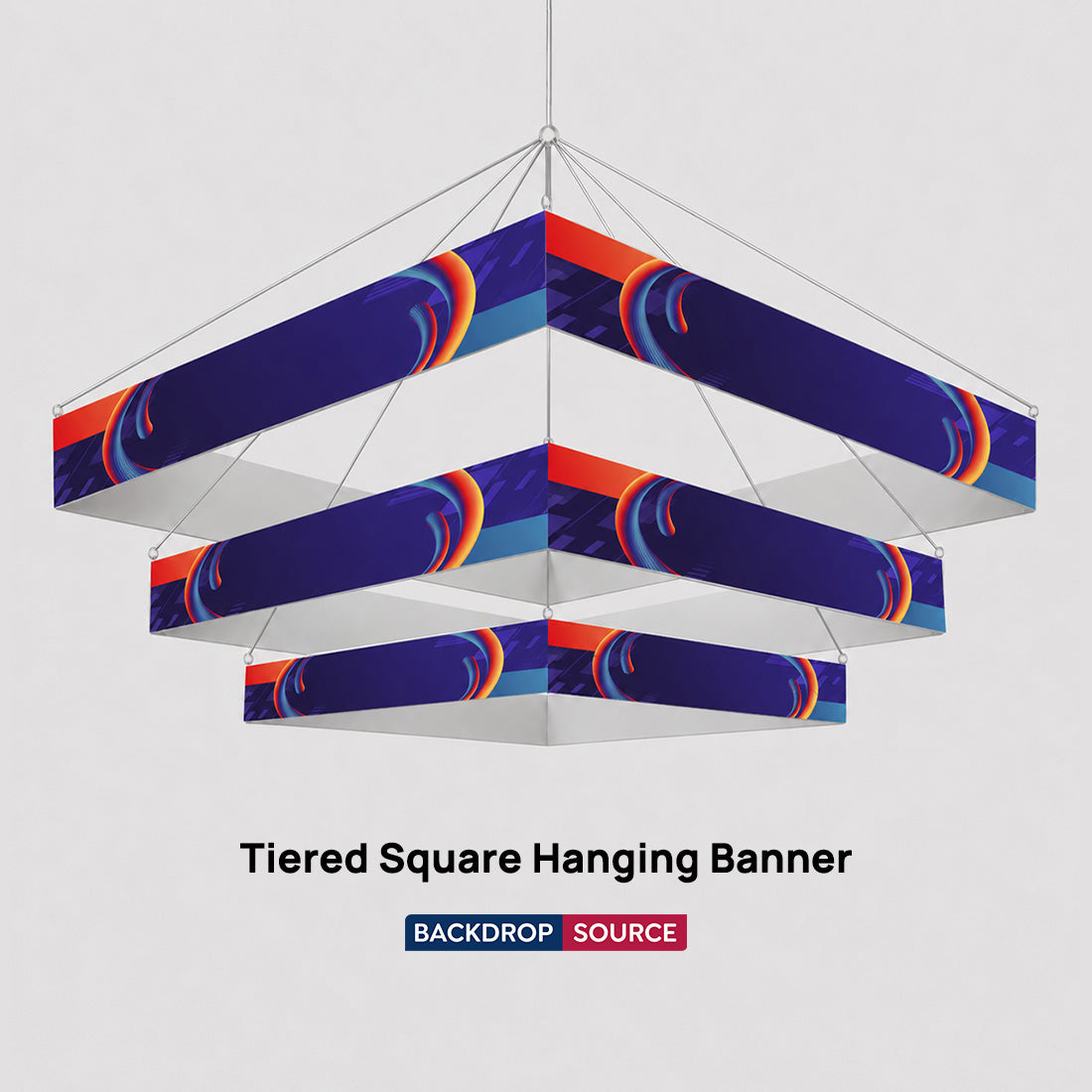 Tiered Square Hanging Banner