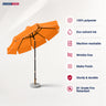 Tilting Patio Umbrellas With Valances – 8.8ft x 8.8ft