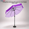 Tilting Patio Umbrellas With Valances (Iron Frame) – 8.8ft x 8.8ft
