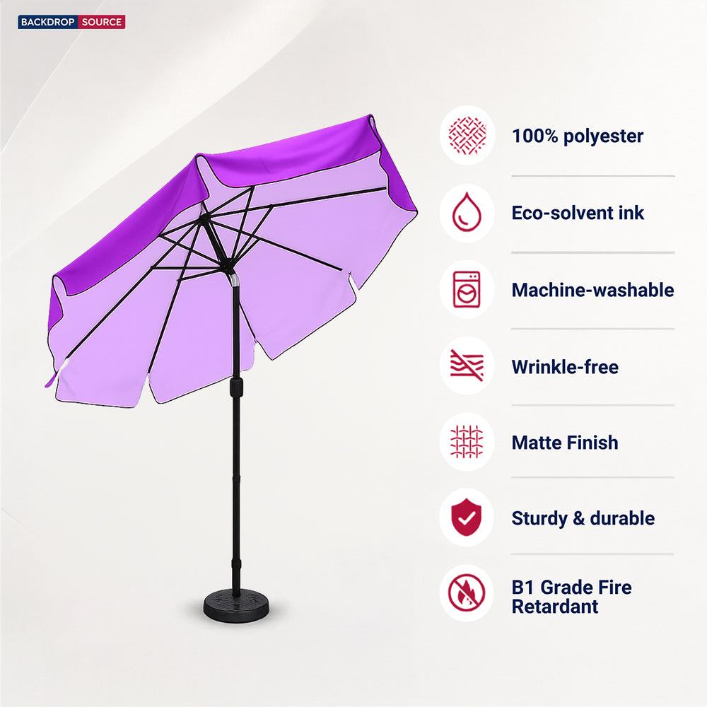 Tilting Patio Umbrellas With Valances (Iron Frame) – 8.8ft x 8.8ft