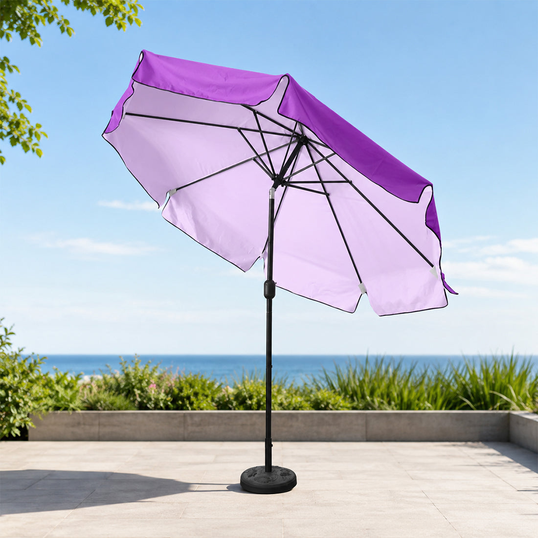 Tilting Patio Umbrellas With Valances (Iron Frame) – 8.8ft x 8.8ft