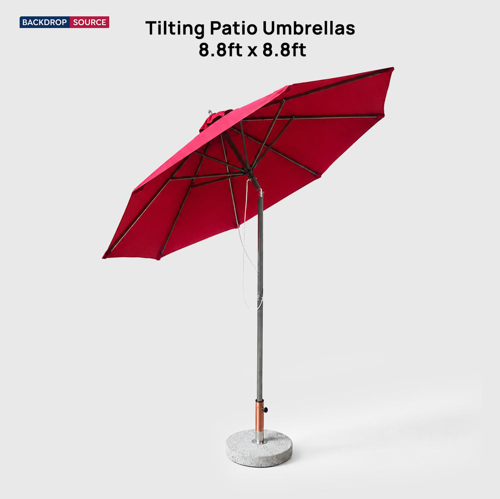 Tilting Patio Umbrellas – 8.8ft x 8.8ft