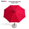 Tilting Patio Umbrellas – 8.8ft x 8.8ft