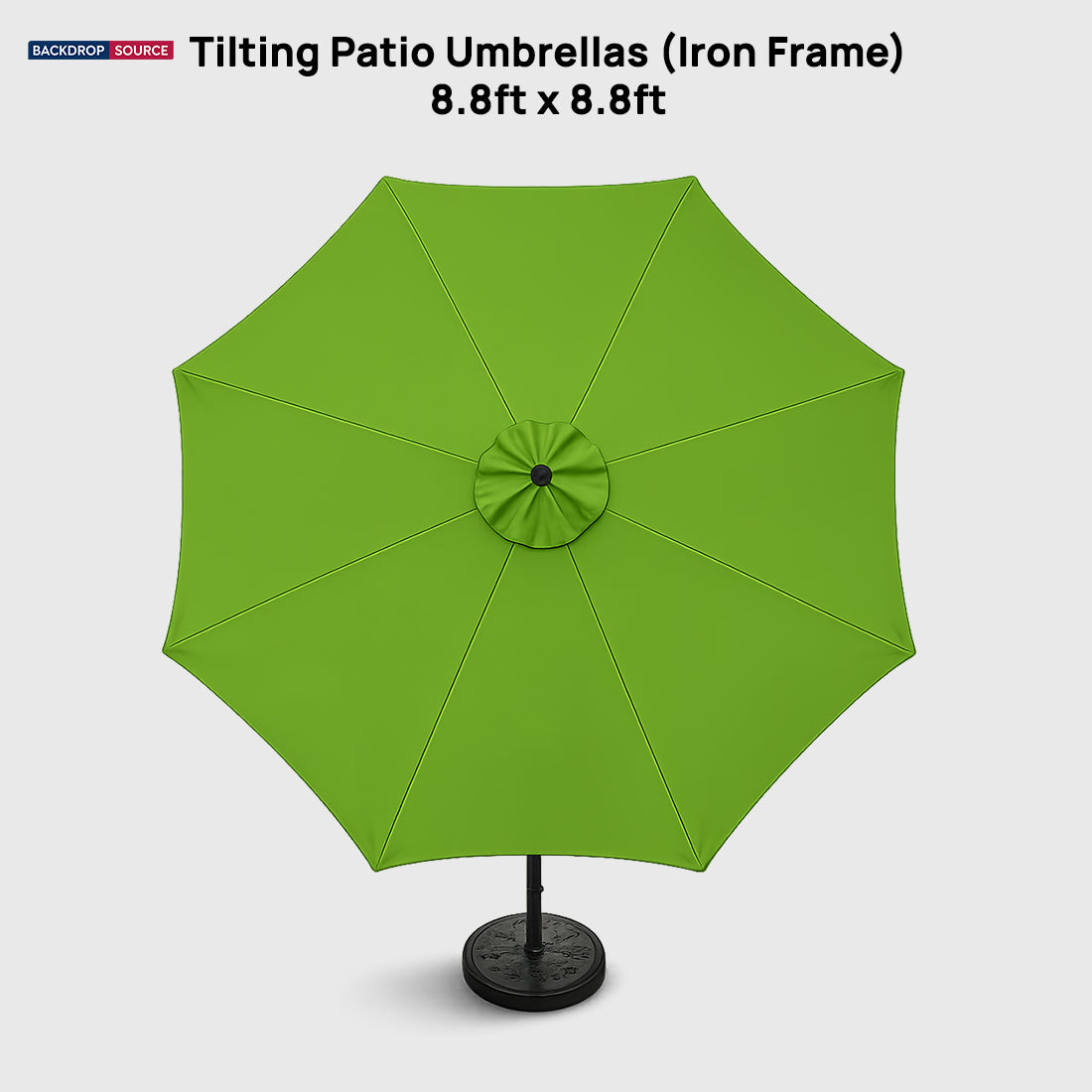 Tilting Patio Umbrellas (Iron Frame) – 8.8ft x 8.8ft