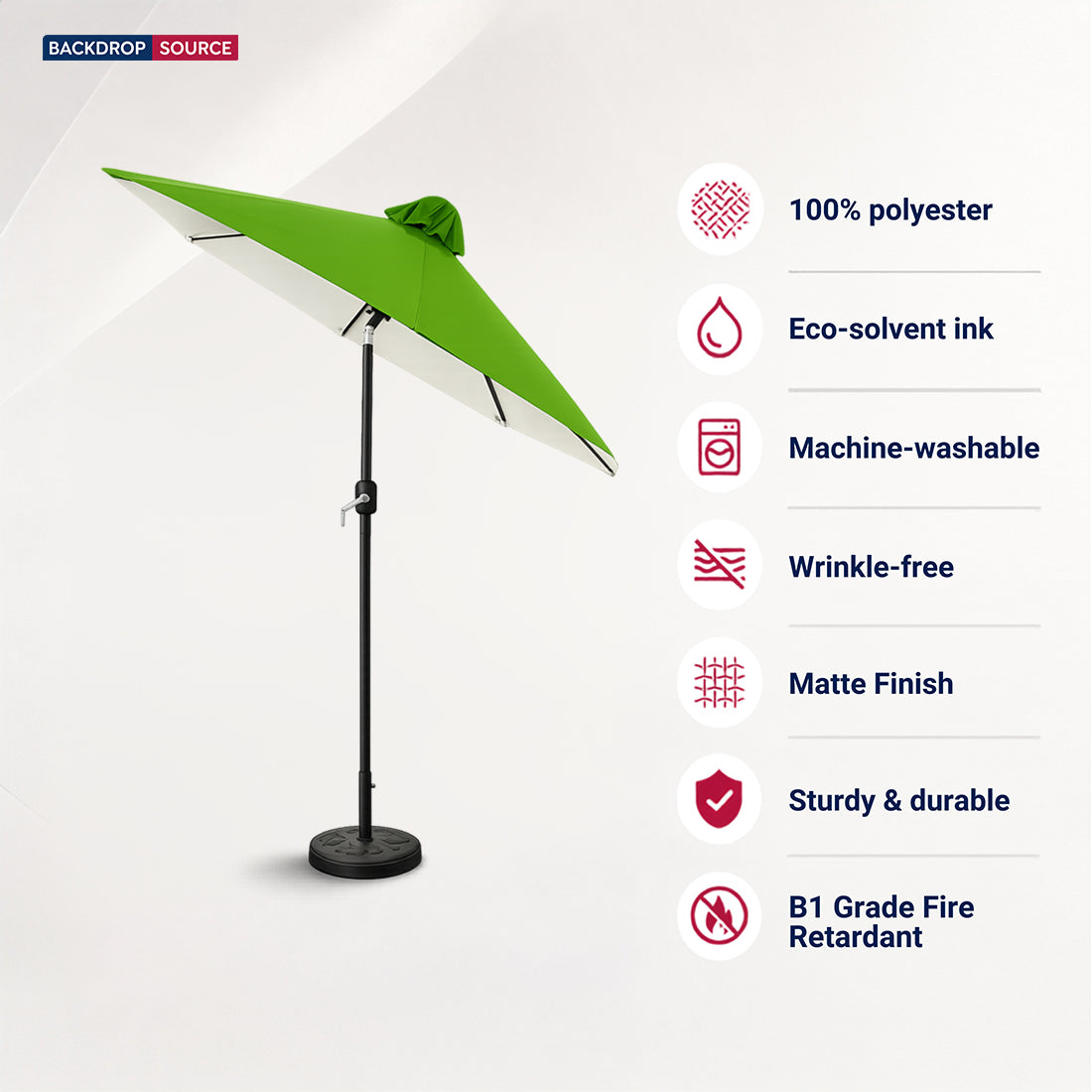 Tilting Patio Umbrellas (Iron Frame) – 8.8ft x 8.8ft