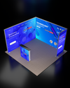 Espositore modulare SEG Lightbox da 10 piedi per fiere - Modello 1