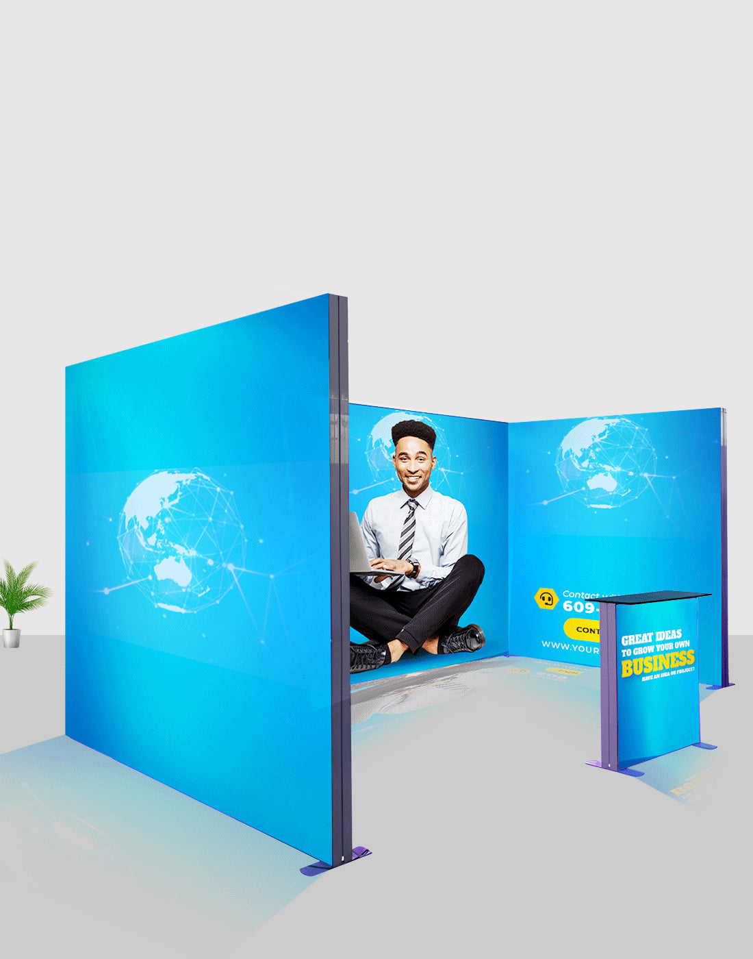 Espositore modulare SEG Lightbox da 13 piedi per fiere - Modello 2