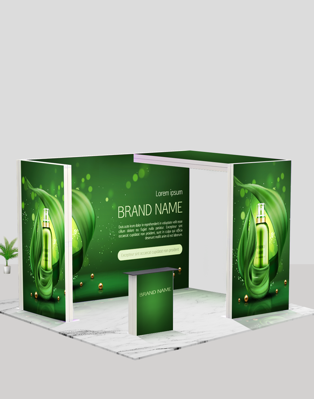 Espositore modulare SEG Lightbox da 10 piedi per fiere - Modello 3