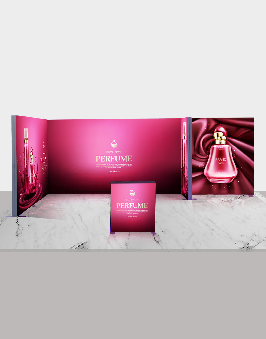 Espositore modulare SEG Lightbox da 20 piedi per fiere - Modello 5