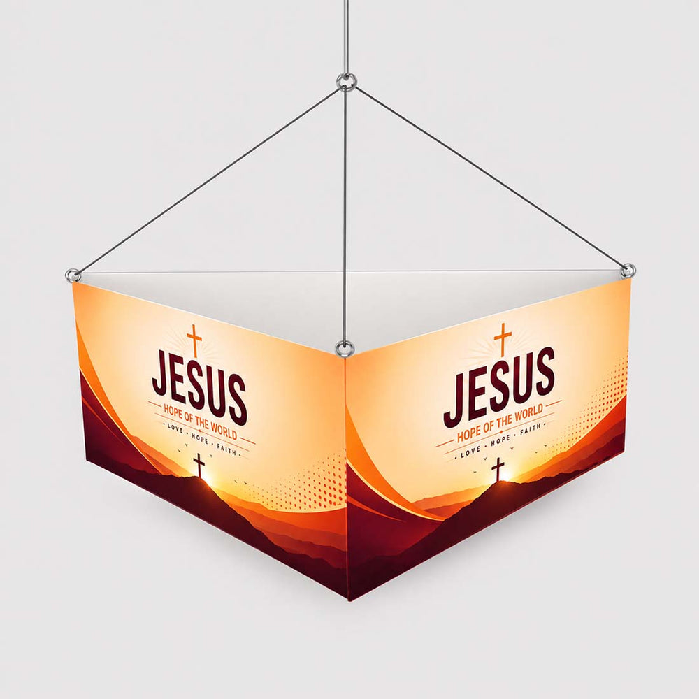 Church Triangle Hanging Banner