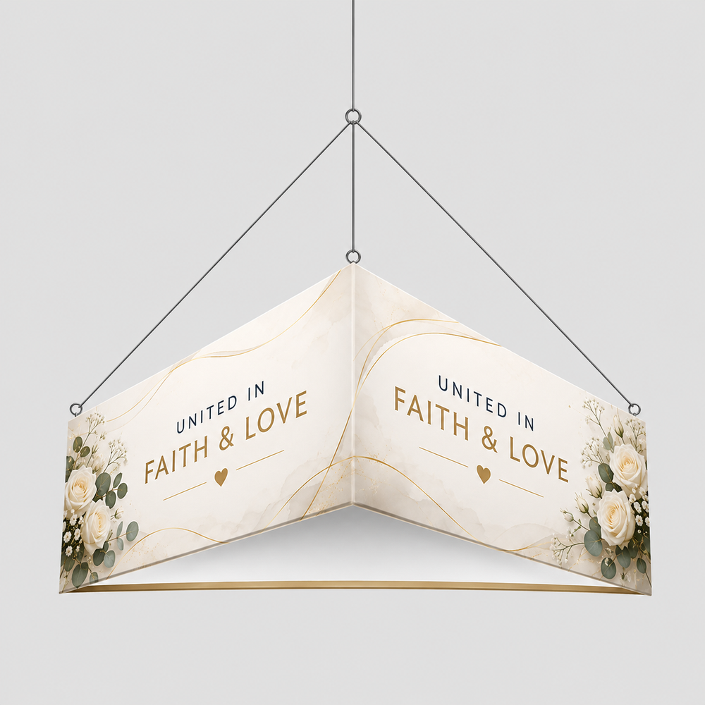 Church Triangle Hanging Banner
