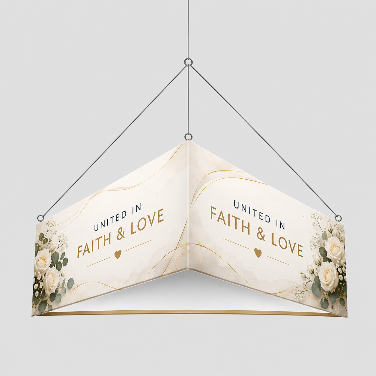 Church Triangle Hanging Banner