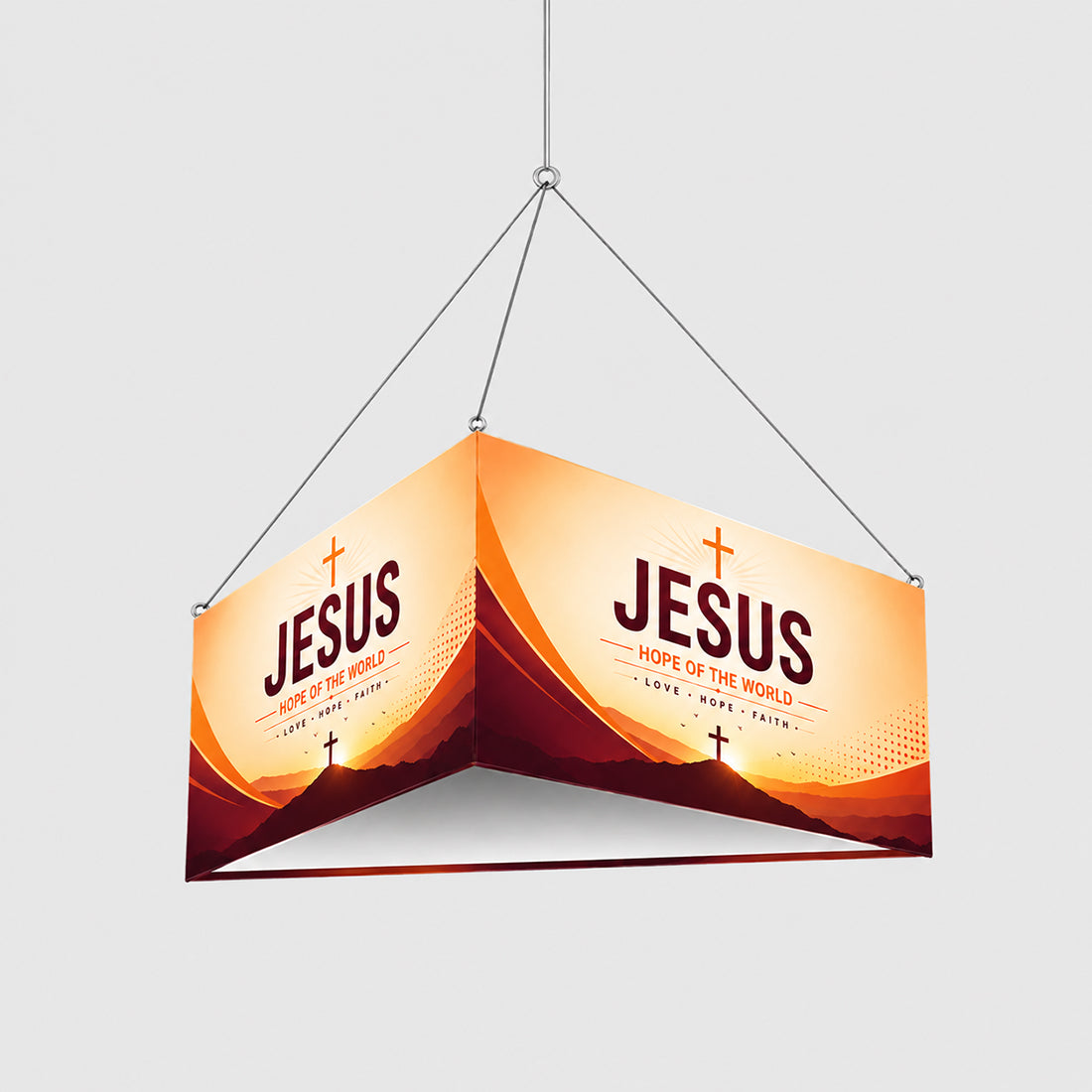 Church Triangle Hanging Banner
