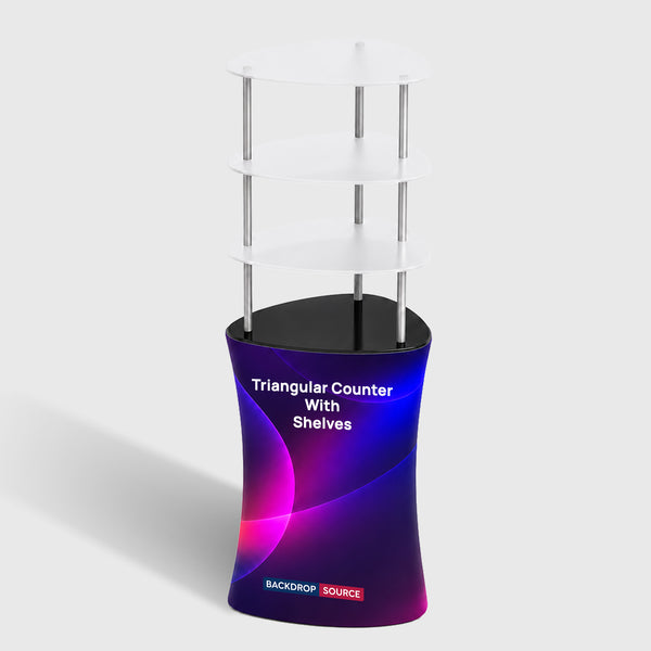 Mostrador de exhibición de tela rectangular (para exhibiciones en podios y stands)